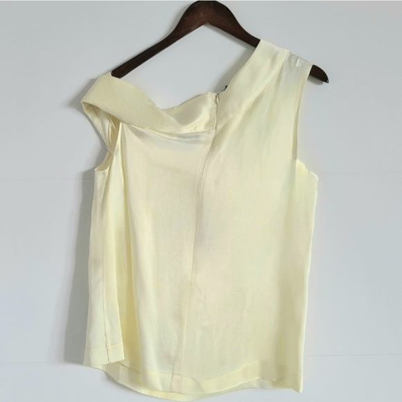 3.1 Phillip Lim One-Shoulder Sleeveless Top, Size 10, Cream, NWT - Picture 7 of 14
